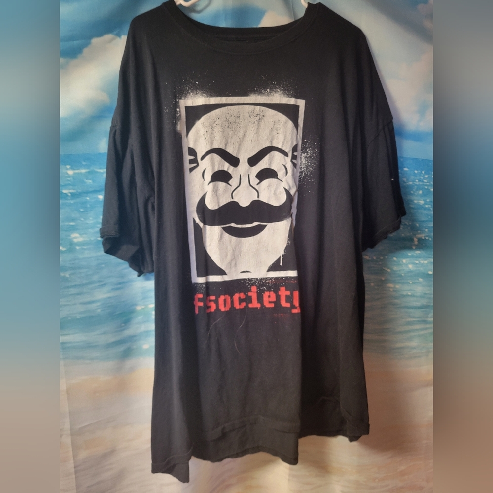 Mr Robot Loot Crate Tshirt Size 3XL F Society‎ Anonymous Logo